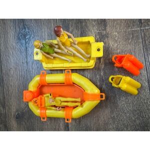 Fisher Price Scuba Diver, Tanks and Boat Raft Adventure People 7 Piece 1974